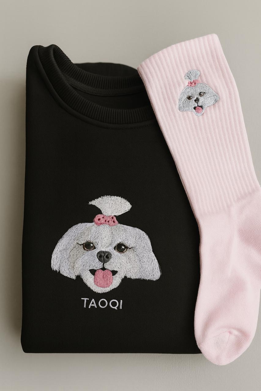 Pack invierno - Polera retrato large+medias