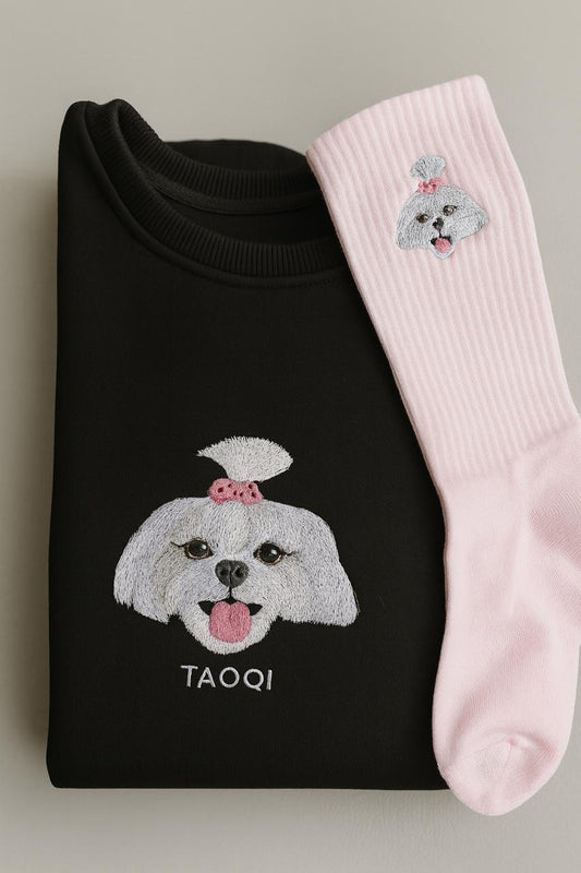 Pack invierno - Polera retrato large+medias